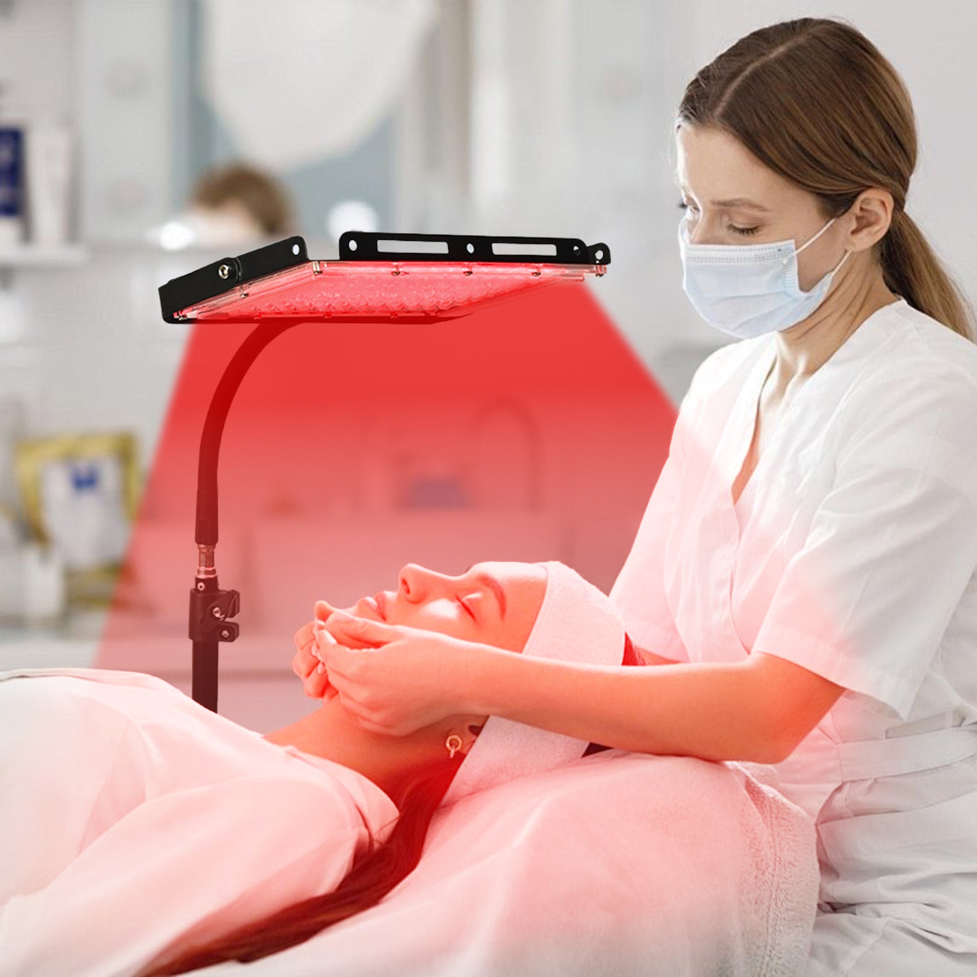 Red and Infrared Light Therapy Lamp（Panel）With Stand