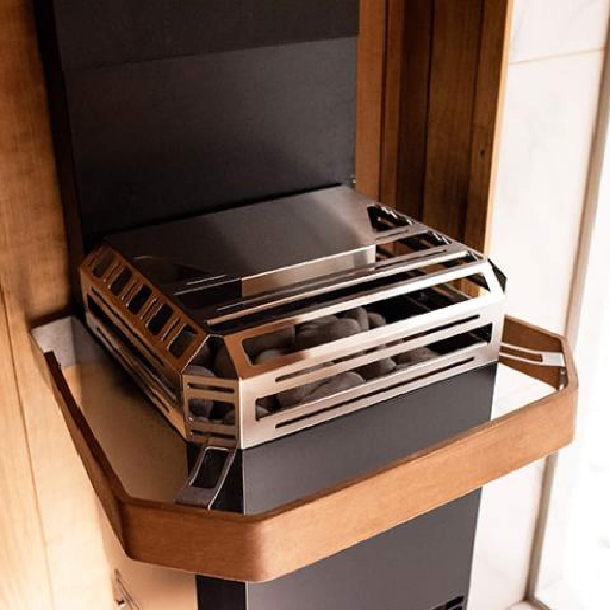 Saunum Air L Series Sauna Heater With Climate Equalizer, AirIQ Wi-Fi Control & Stones (SAK95263)