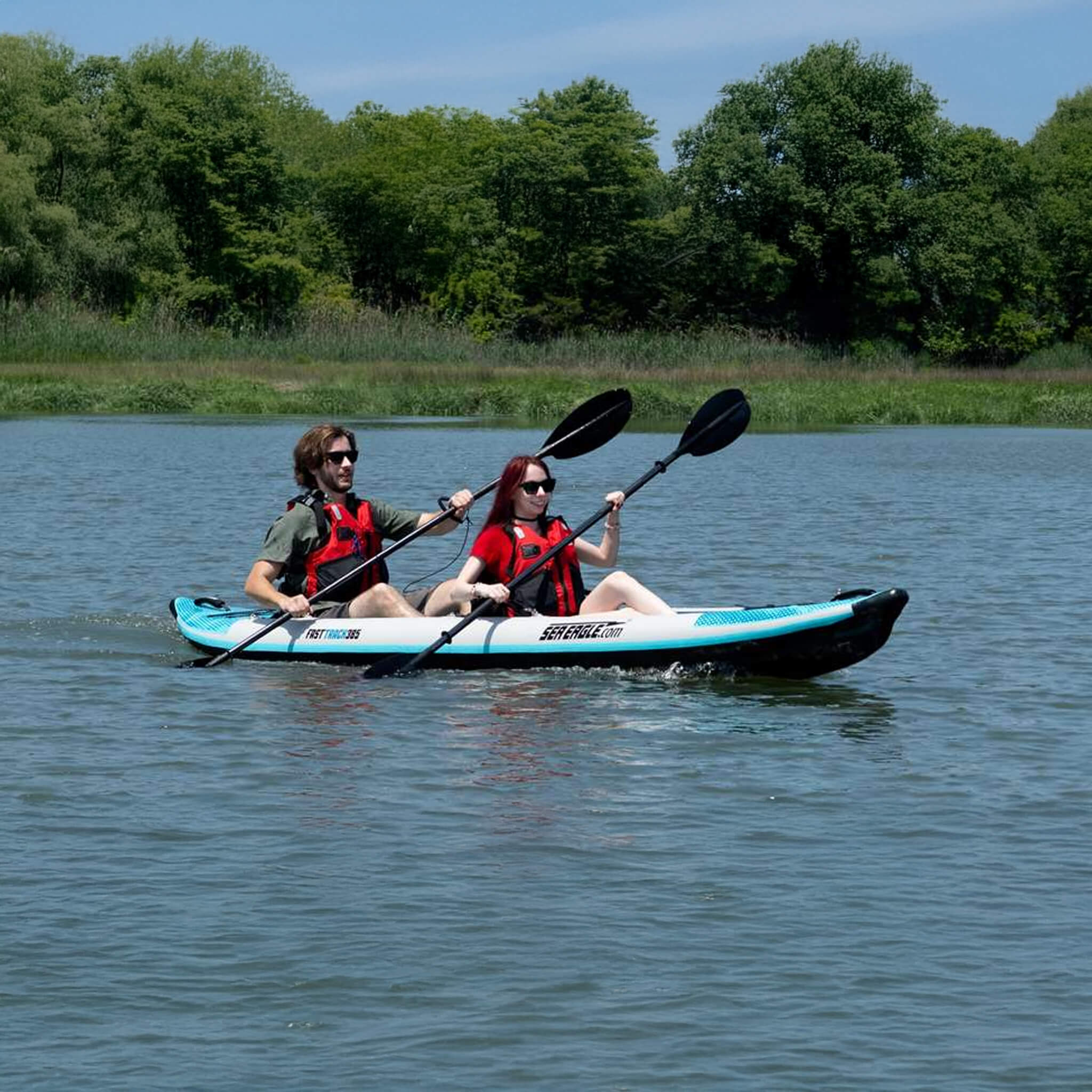 Sea Eagle 385FT FastTrack 2-Person V-Bottom Inflatable Kayak, 12FT [385FTK] (SAK25086)