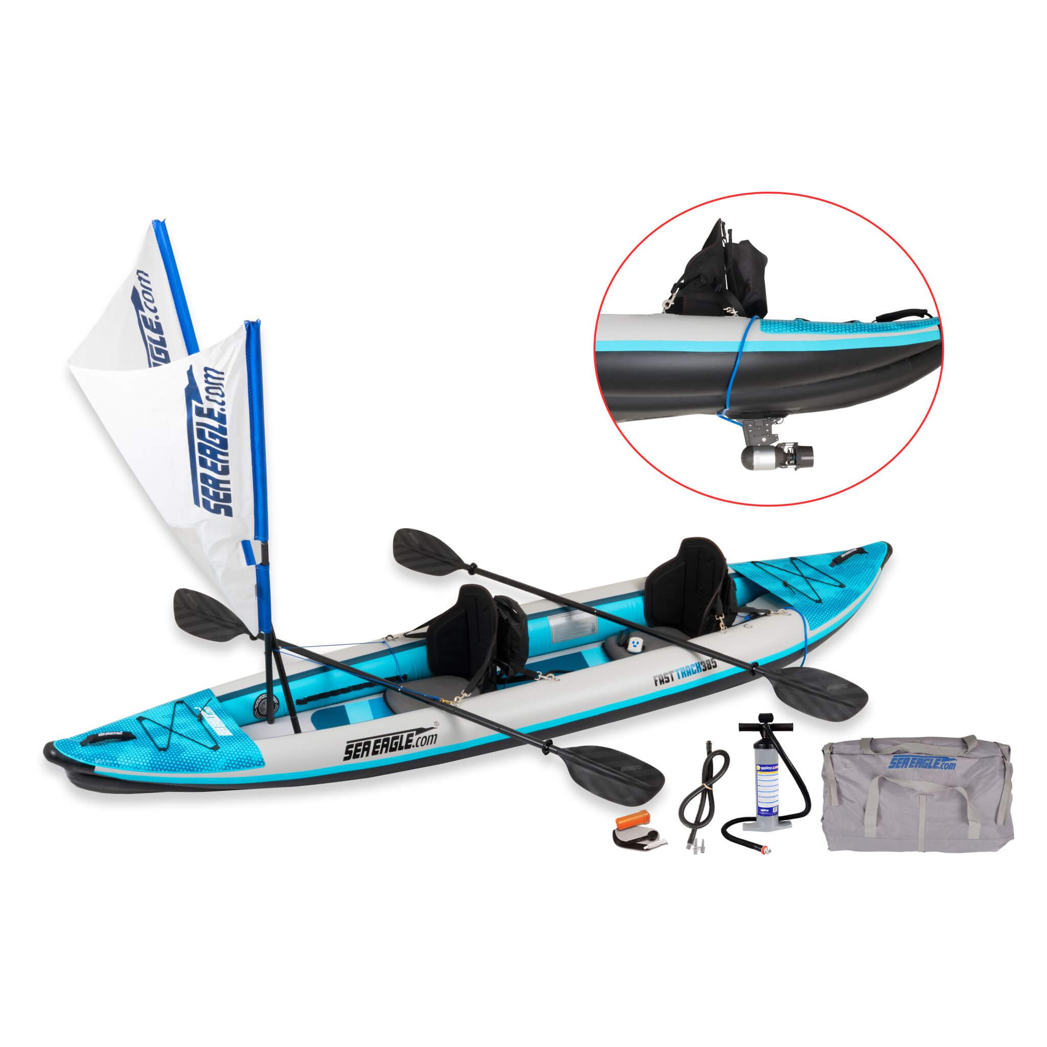 Sea Eagle 385FT FastTrack 2-Person V-Bottom Inflatable Kayak, 12FT [385FTK] (SAK25086)
