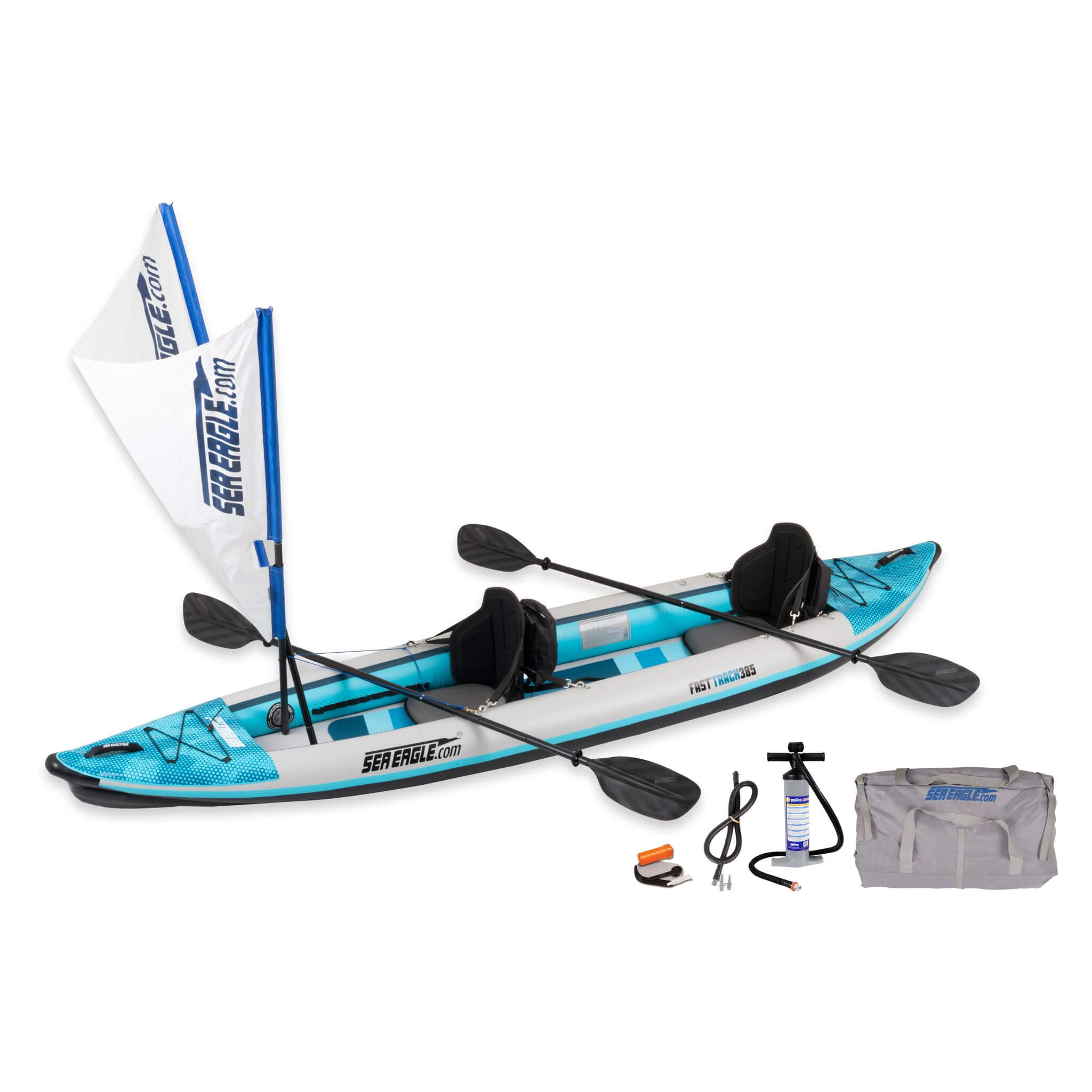 Sea Eagle 385FT FastTrack 2-Person V-Bottom Inflatable Kayak, 12FT [385FTK] (SAK25086)