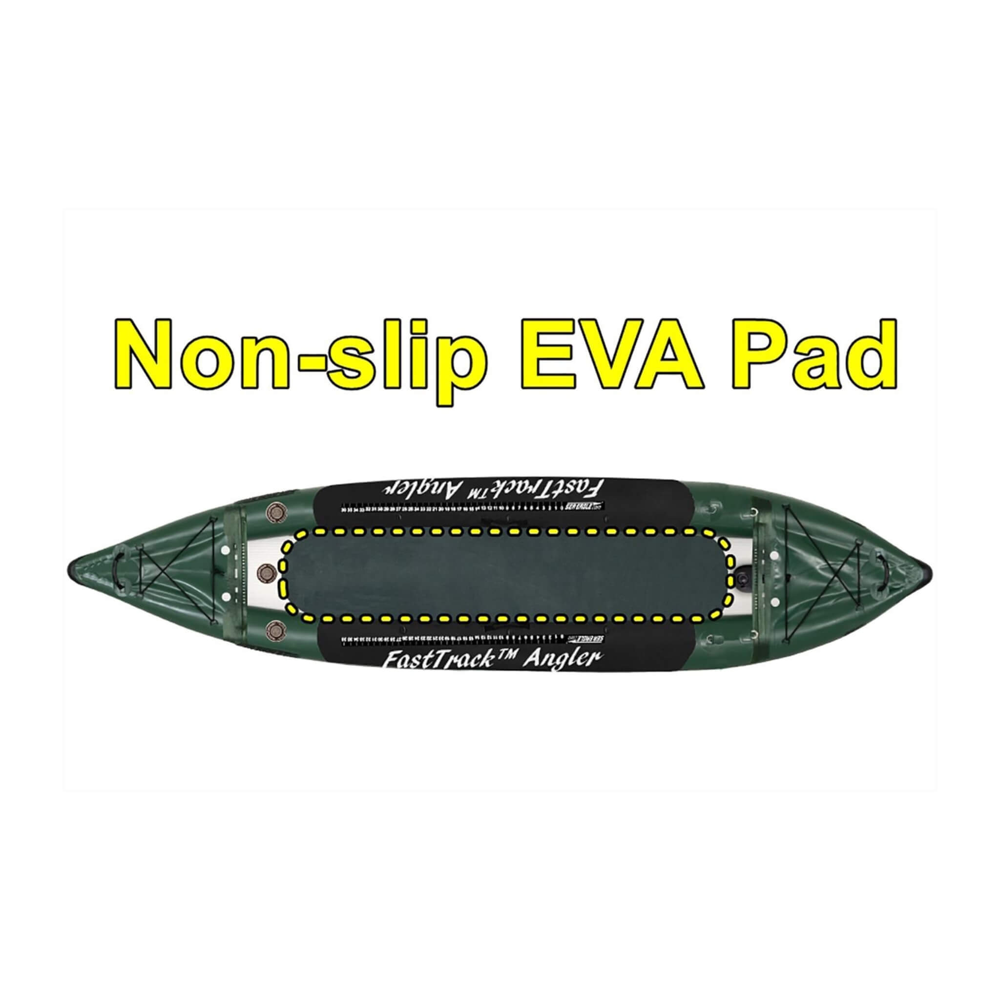 Sea Eagle 385FTA FastTrack 2- Persons Angler Inflatable Hunter Green Fishing Kayak, 12FT [385FTAK] (SAK80139)