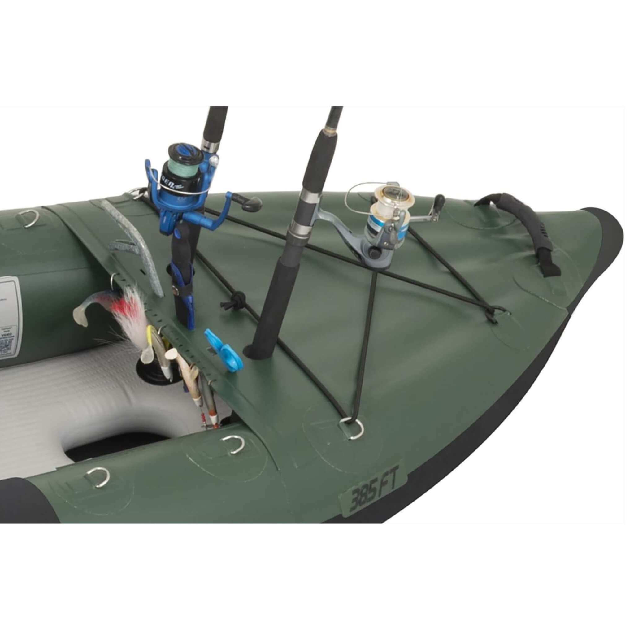 Sea Eagle 385FTA FastTrack 2- Persons Angler Inflatable Hunter Green Fishing Kayak, 12FT [385FTAK] (SAK80139)