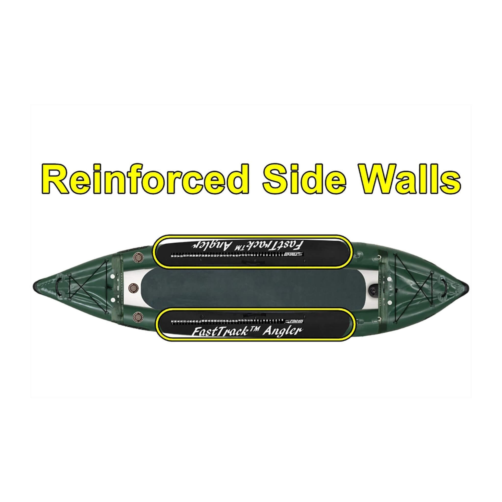 Sea Eagle 385FTA FastTrack 2- Persons Angler Inflatable Hunter Green Fishing Kayak, 12FT [385FTAK] (SAK80139)