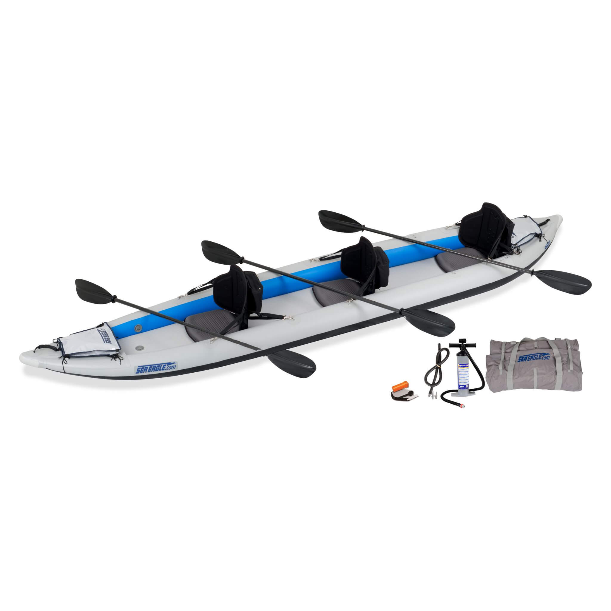 Sea Eagle 465FT FastTrack 3-Person UltraLight Weight Inflatable Kayak, 15FT [465FTK] (SAK96507)