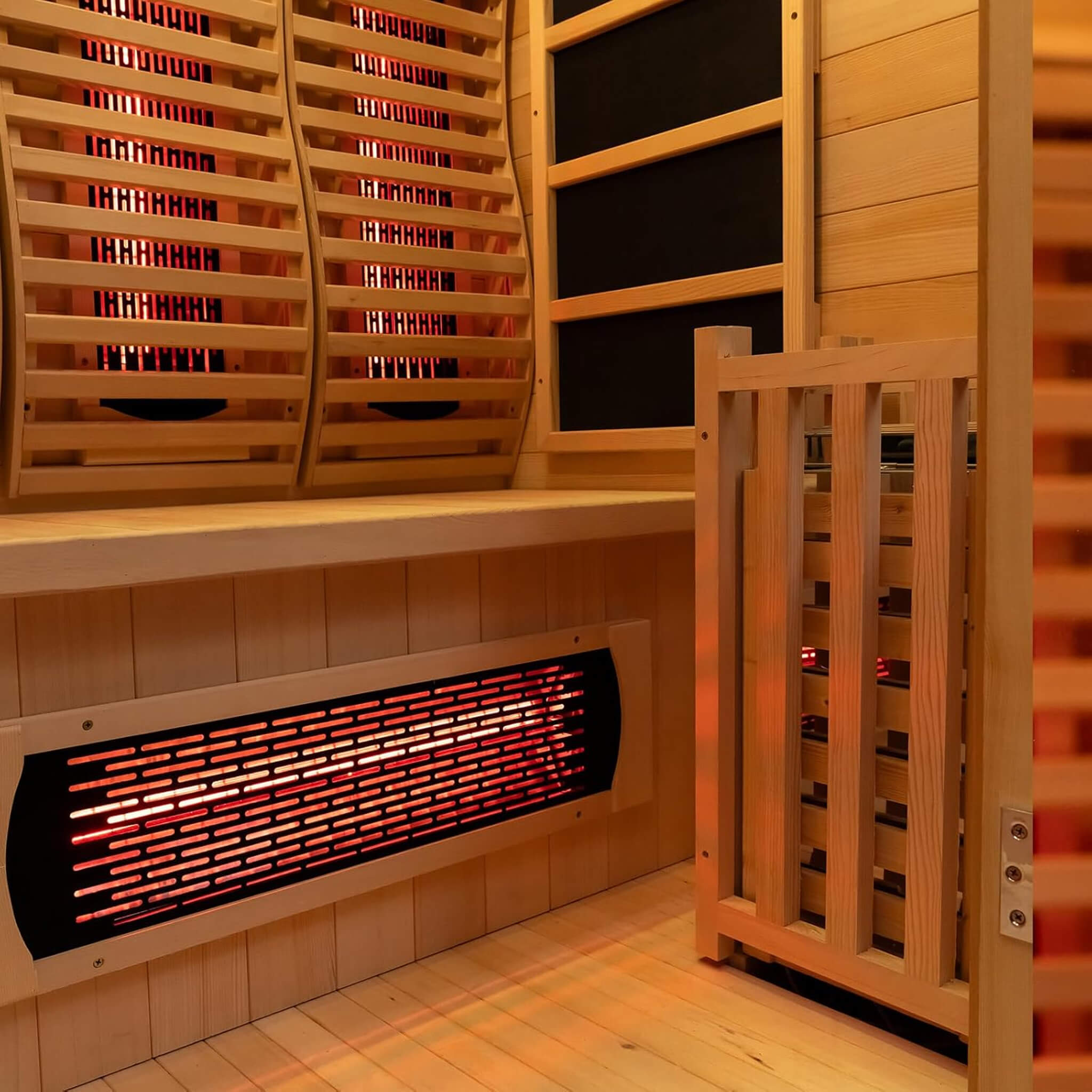 Rövia Luma 2-Person Indoor Hybrid Sauna Room With Infrared And Steam Heaters (SAK83750)
