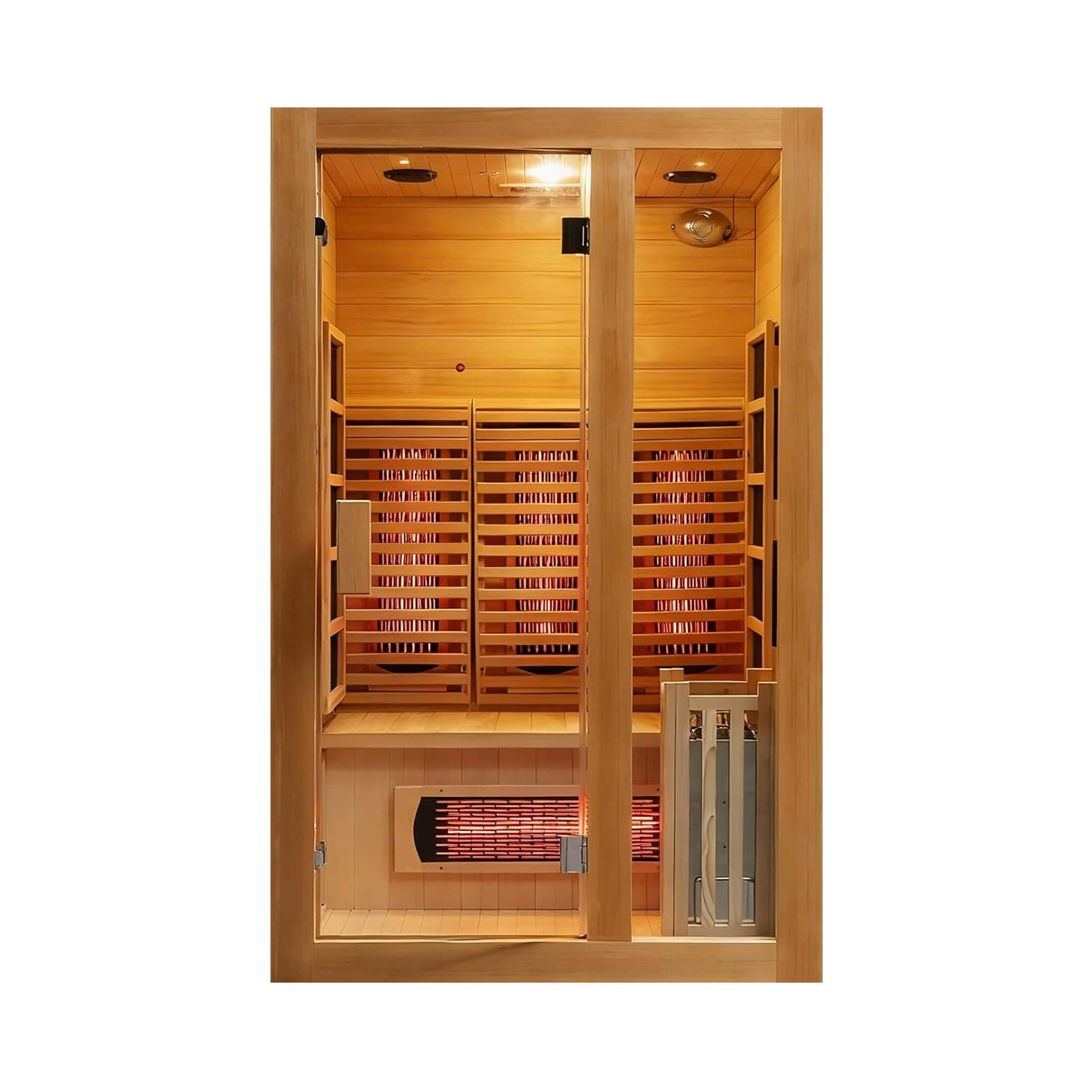 Rövia Luma 2-Person Indoor Hybrid Sauna Room With Infrared And Steam Heaters (SAK83750)