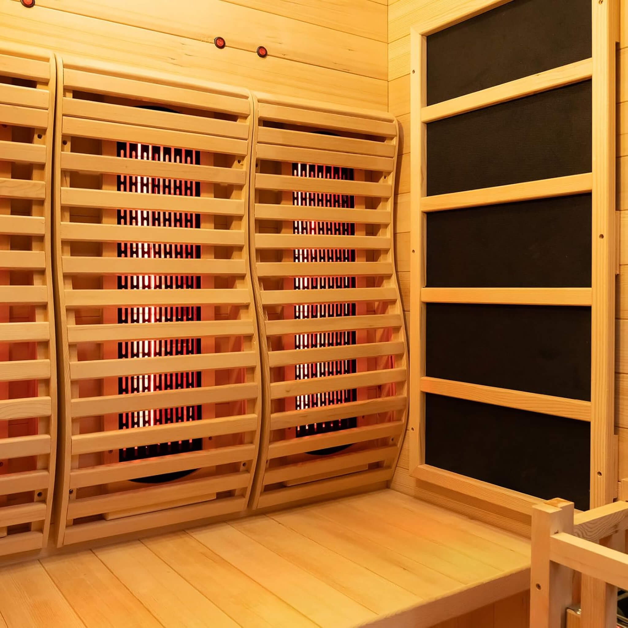 Rövia Luma 2-Person Indoor Hybrid Sauna Room With Infrared And Steam Heaters (SAK83750)