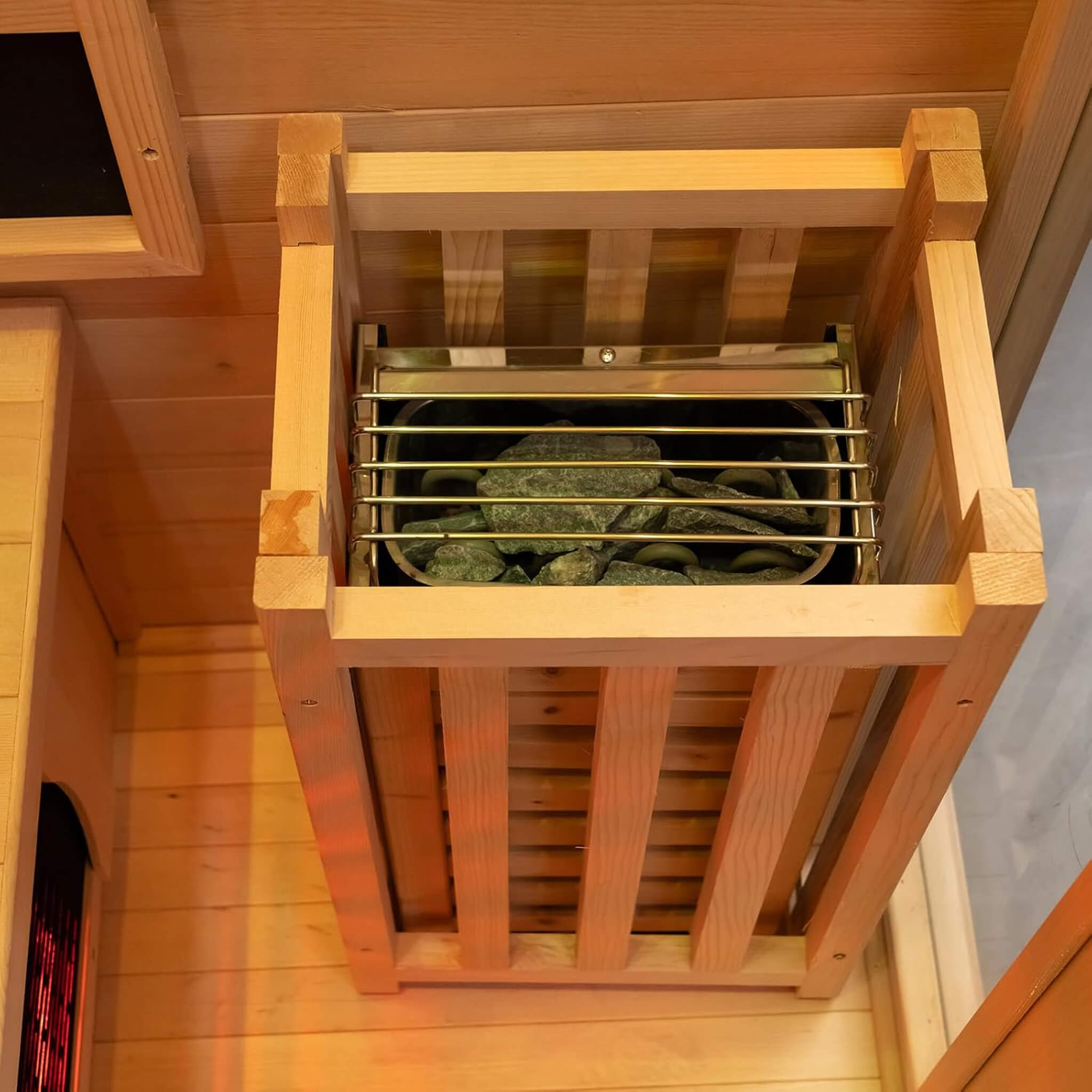 Rövia Luma 2-Person Indoor Hybrid Sauna Room With Infrared And Steam Heaters (SAK83750)