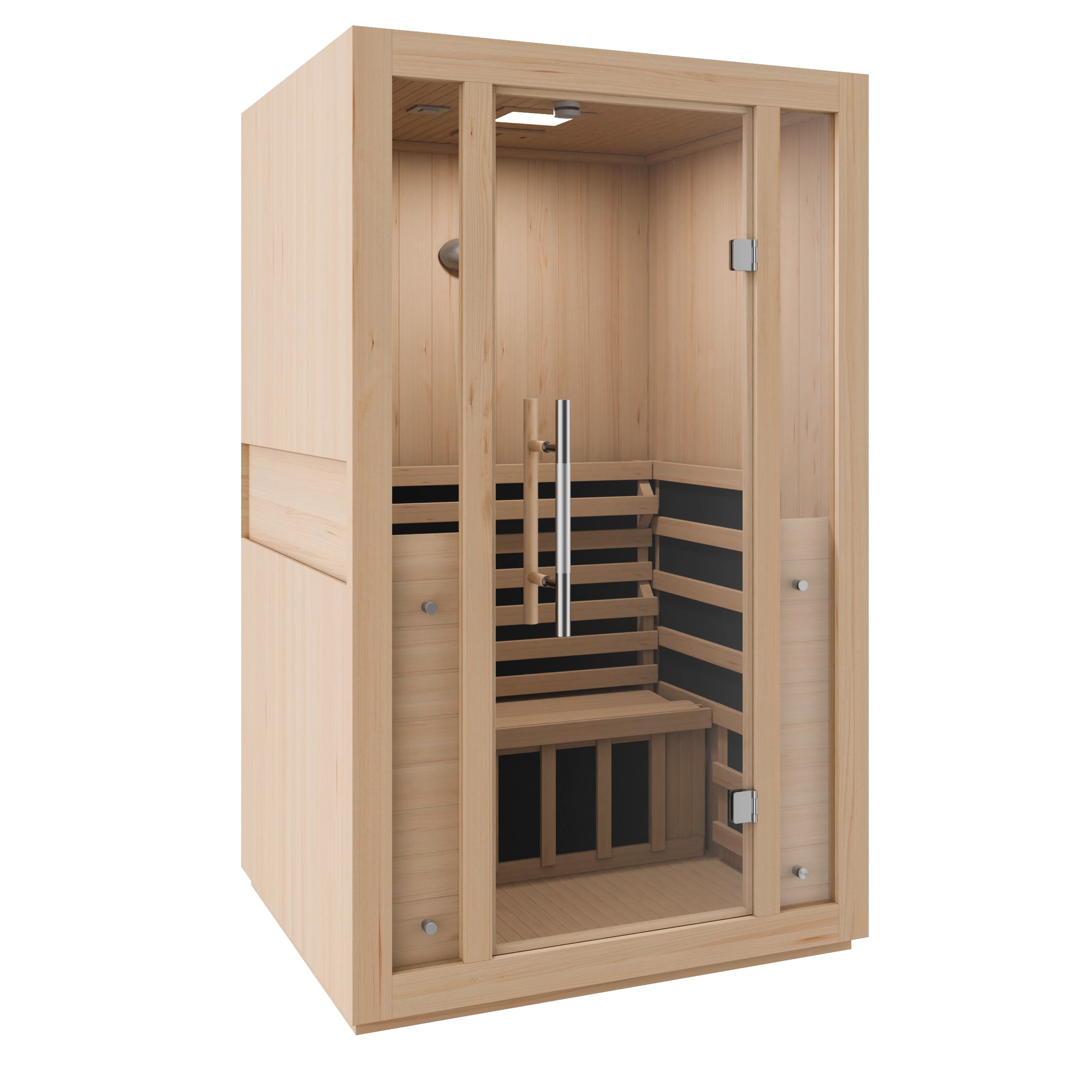 Fiji 2-Person Indoor FAR Infrared Sauna – Hemlock Wood with Carbon Heating Panels & LED Control System